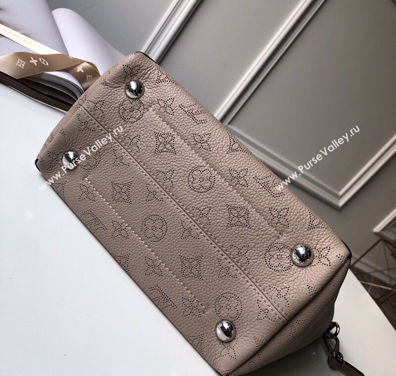 Louis Vuitton Mahina Hina PM Tote Bag in Monogram Perforated Calfskin M54353 Galet Grey 2025 (KI-250120098)