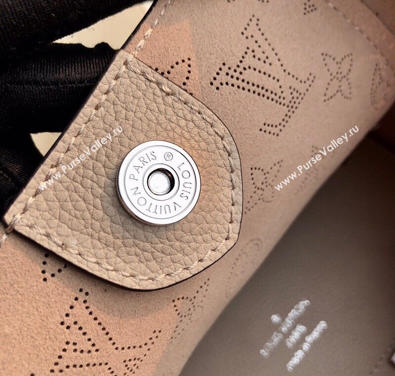 Louis Vuitton Mahina Hina PM Tote Bag in Monogram Perforated Calfskin M54353 Galet Grey 2025 (KI-250120098)