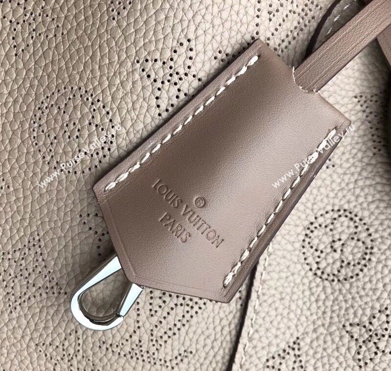 Louis Vuitton Mahina Hina MM Tote Bag in Monogram Perforated Calfskin M54353 Galet Grey 2025 (KI-250120100)