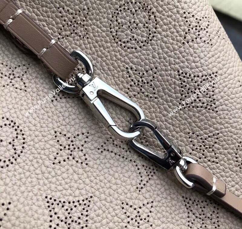 Louis Vuitton Mahina Hina MM Tote Bag in Monogram Perforated Calfskin M54353 Galet Grey 2025 (KI-250120100)