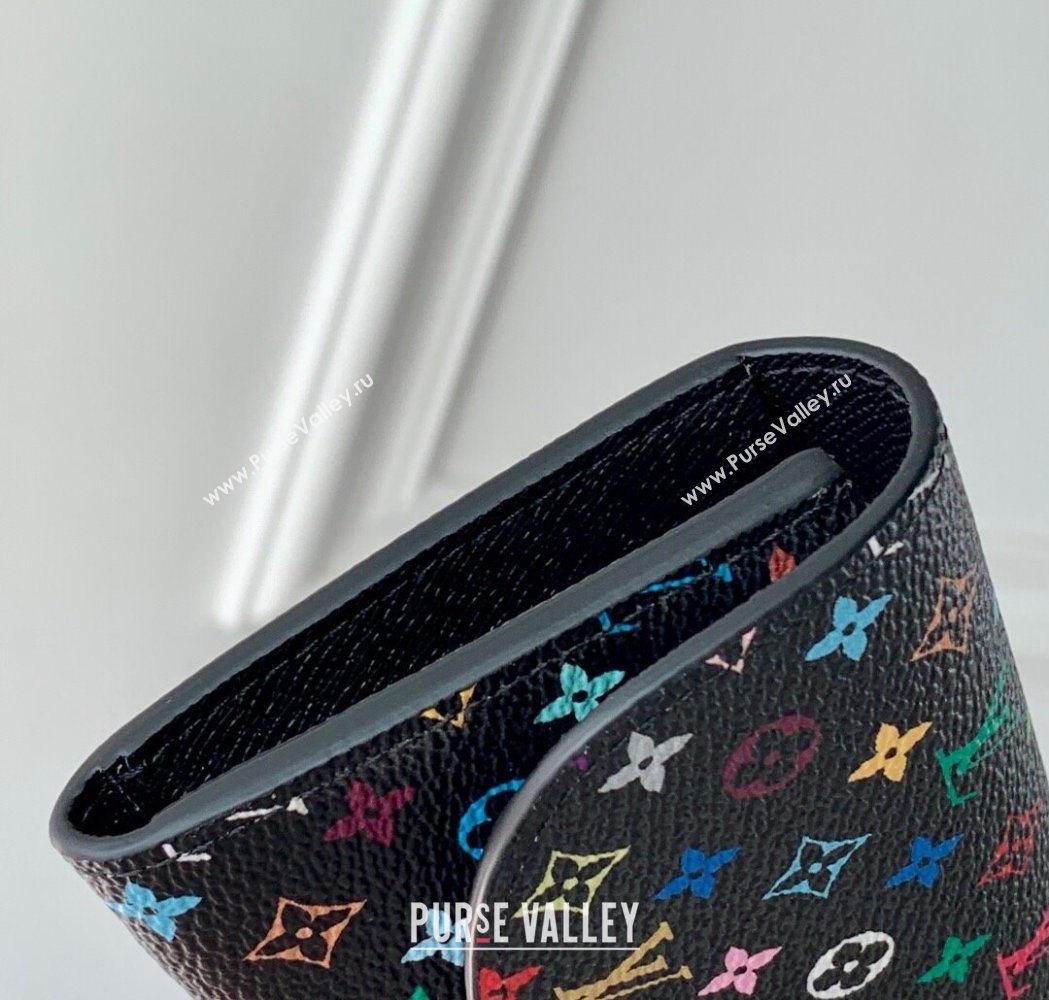 Louis Vuitton LV x TM Rosalie Coin Purse Wallet in Multicolored Monogram Canvas Black 2025 M13399 (KI-250120009)