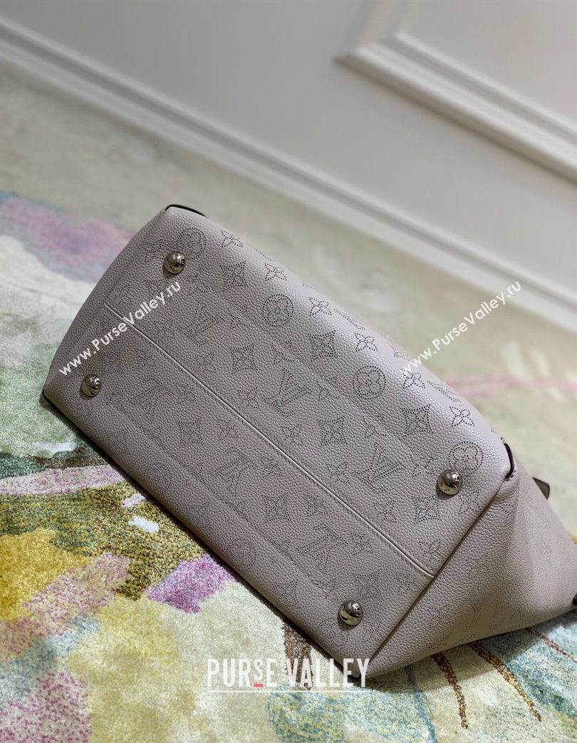 Louis Vuitton Mahina Hina MM Tote Bag in Monogram Perforated Calfskin M54354 Dark Grey 2025 (KI-250120101)