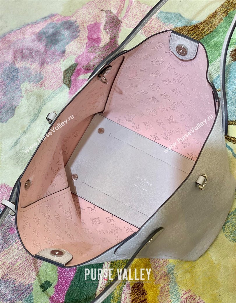 Louis Vuitton Mahina Hina MM Tote Bag in Monogram Perforated Calfskin M54354 Dark Grey 2025 (KI-250120101)