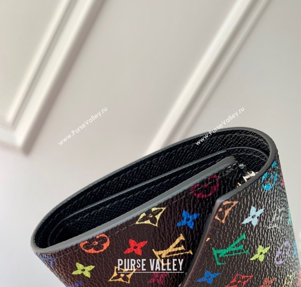 Louis Vuitton LV x TM Rosalie Coin Purse Wallet in Multicolored Monogram Canvas Black 2025 M13399 (KI-250120009)