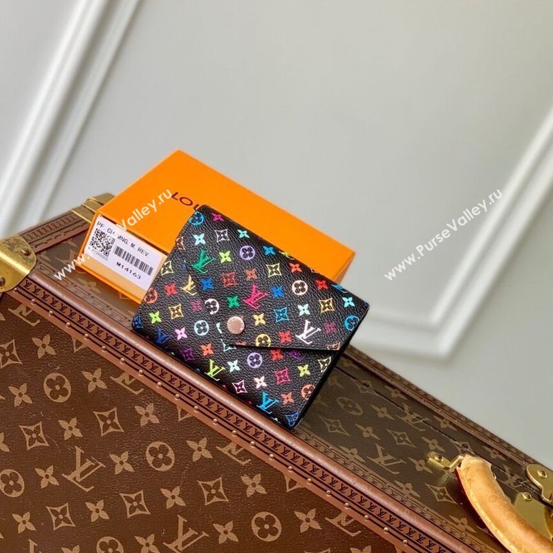 Louis Vuitton LV x TM Victorine Wallet in Multicolored Monogram Canvas Black 2025 M14163 (KI-250120011)