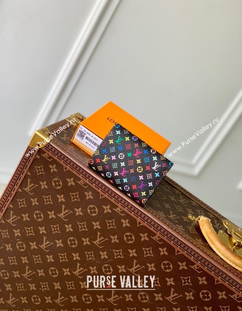 Louis Vuitton LV x TM Victorine Wallet in Multicolored Monogram Canvas Black 2025 M14163 (KI-250120011)