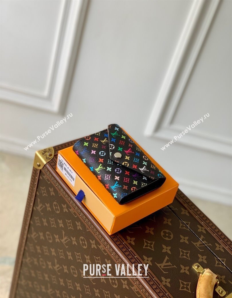 Louis Vuitton LV x TM Victorine Wallet in Multicolored Monogram Canvas Black 2025 M14163 (KI-250120011)