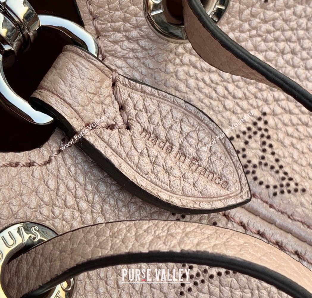 Louis Vuitton Bella Bucket Bag in Perforated Mahina Calfskin M58792 Pearly Pink 2025 (KI-250121013)