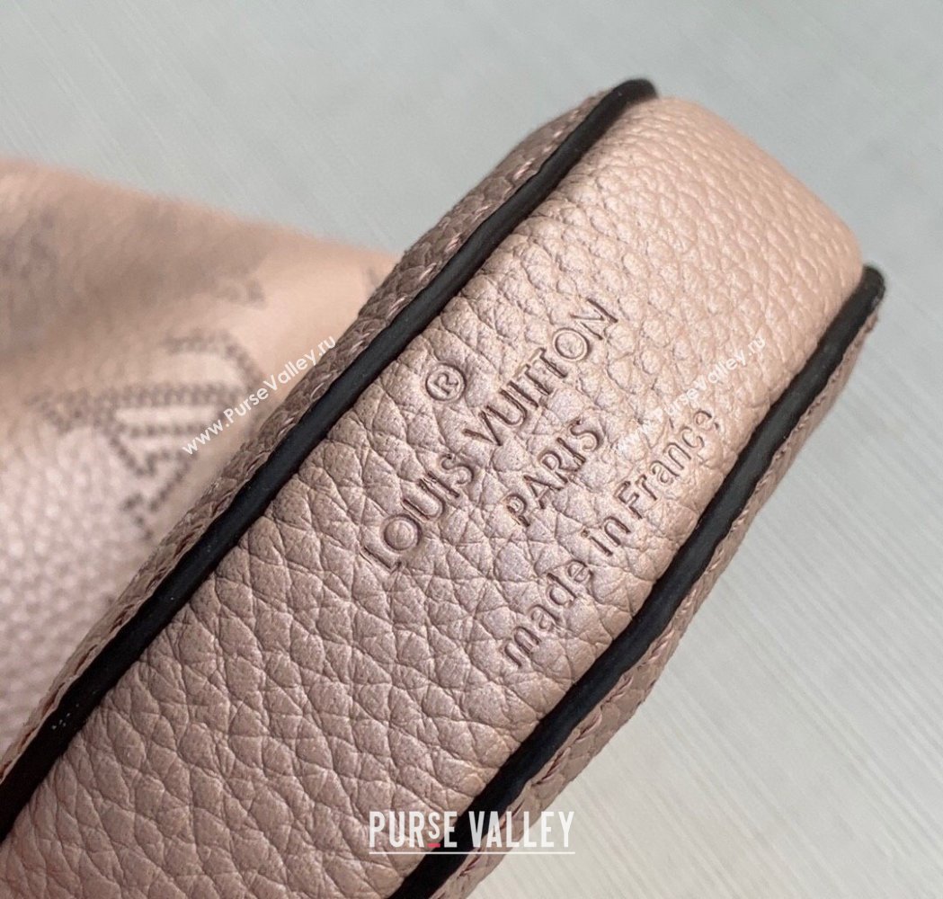 Louis Vuitton Bella Bucket Bag in Perforated Mahina Calfskin M58792 Pearly Pink 2025 (KI-250121013)