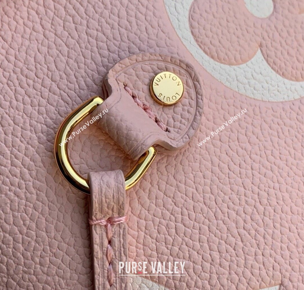 Louis Vuitton Neverfull MM Tote Bag in Embossed Grained Leather M14210 Rose Pink 2025 (KI-250212063)