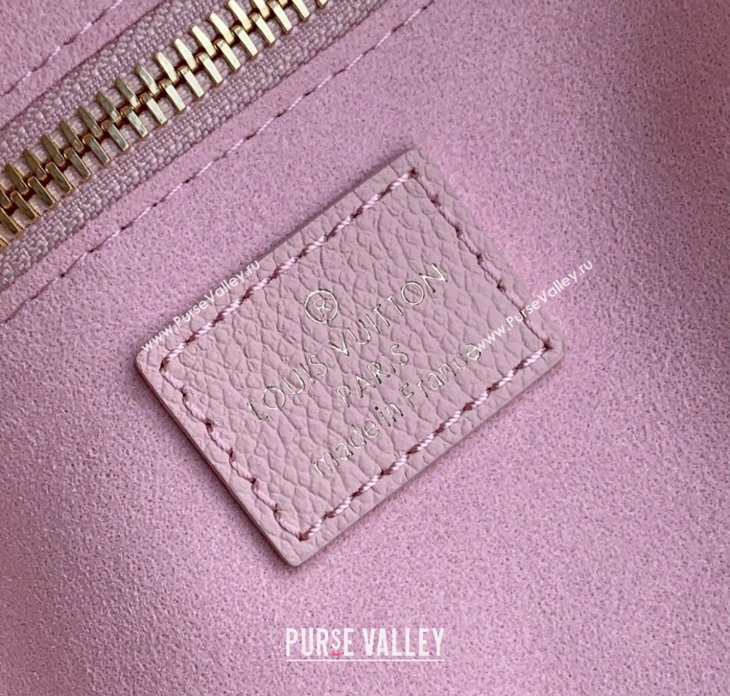 Louis Vuitton Neverfull MM Tote Bag in Embossed Grained Leather M14210 Rose Pink 2025 (KI-250212063)