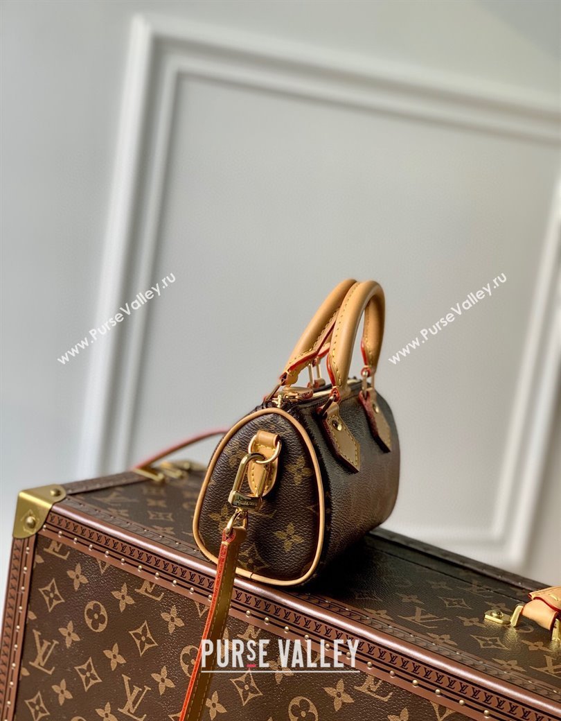 Louis Vuitton Nano Speedy Mini Bag in Classic Monogram Canvas 2025 M81085 (KI-250211038)