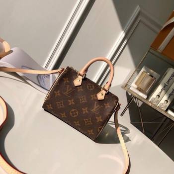 Louis Vuitton Nano Speedy Mini Bag in Classic Monogram Canvas 2025 M61252 (KI-250211039)