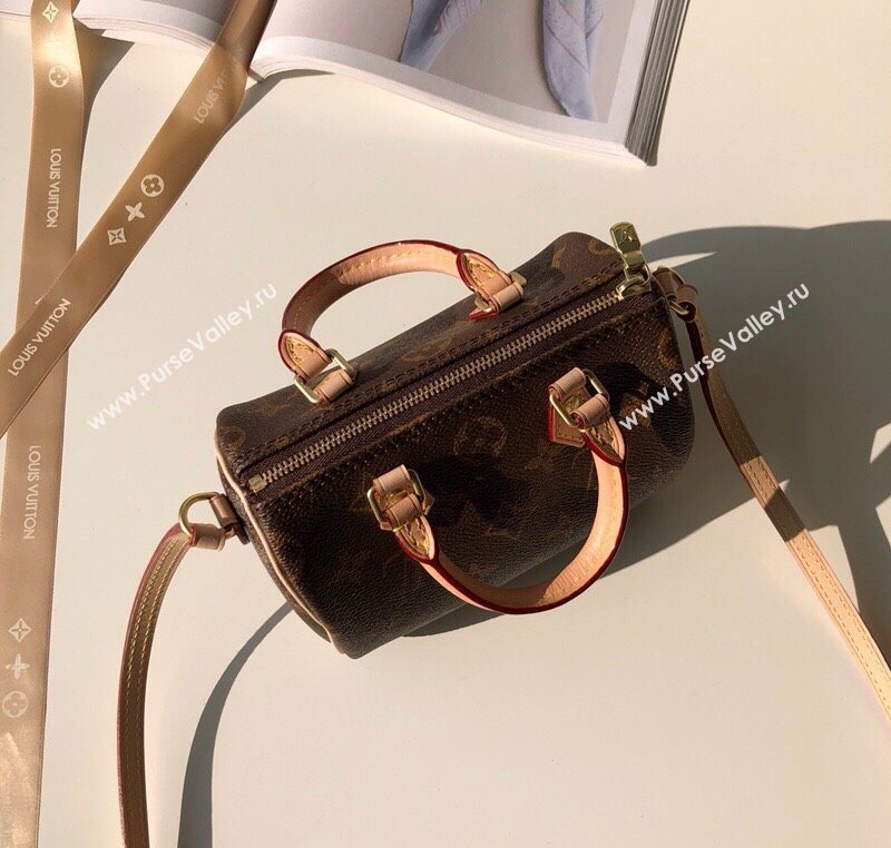 Louis Vuitton Nano Speedy Mini Bag in Classic Monogram Canvas 2025 M61252 (KI-250211039)