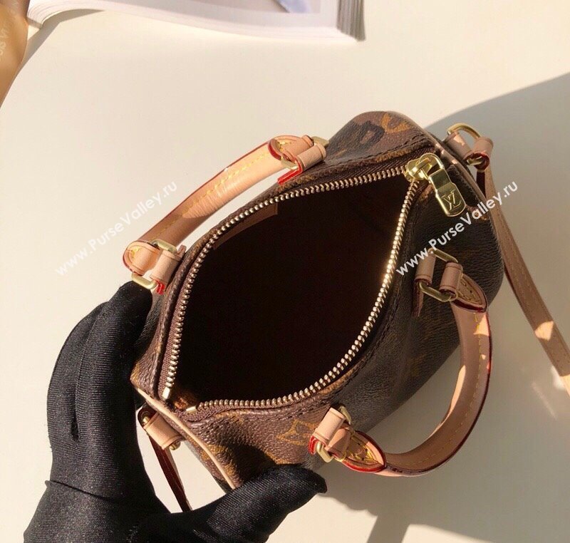 Louis Vuitton Nano Speedy Mini Bag in Classic Monogram Canvas 2025 M61252 (KI-250211039)