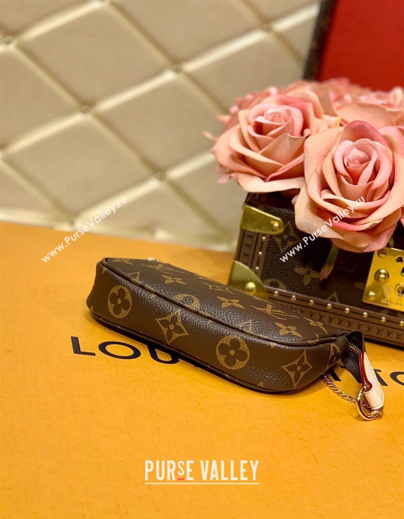 Louis Vuitton Mini Pochette Accessoires Bag in Classic Monogram Canvas M58009 2025 (KI-250211044)