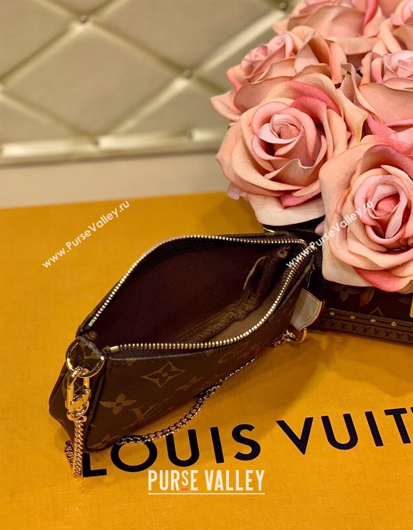Louis Vuitton Mini Pochette Accessoires Bag in Classic Monogram Canvas M58009 2025 (KI-250211044)