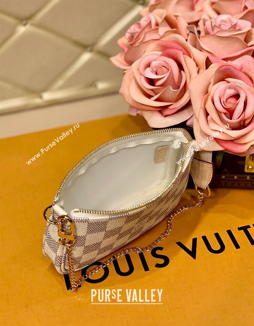 Louis Vuitton Mini Pochette Accessoires Bag in Damier Azur Canvas N58010 2025 (KI-250211045)