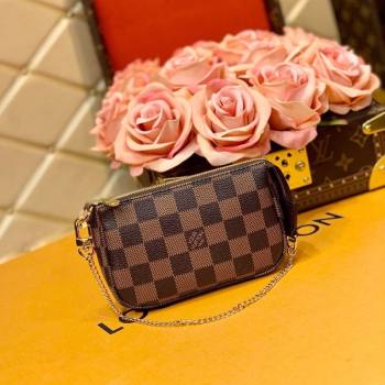 Louis Vuitton Mini Pochette Accessoires Bag in Damier Ebene Canvas N58009 2025 (KI-250211046)