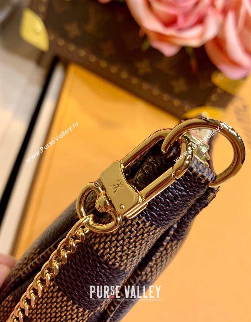 Louis Vuitton Mini Pochette Accessoires Bag in Damier Ebene Canvas N58009 2025 (KI-250211046)