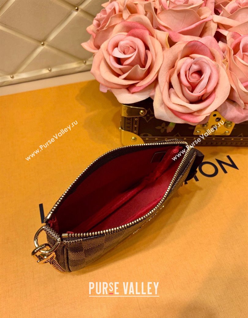 Louis Vuitton Mini Pochette Accessoires Bag in Damier Ebene Canvas N58009 2025 (KI-250211046)