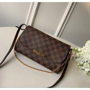 Louis Vuitton Pochette Favorite MM Chain Bag Damier Ebene Canvas N41129 2025 (KI-250211049)