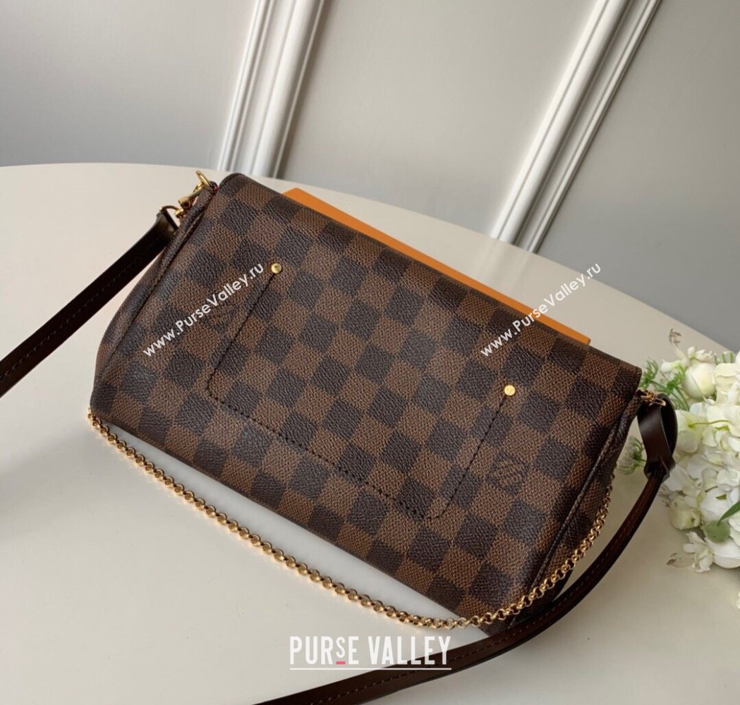 Louis Vuitton Pochette Favorite MM Chain Bag Damier Ebene Canvas N41129 2025 (KI-250211049)