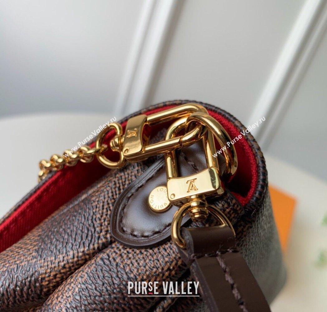 Louis Vuitton Pochette Favorite MM Chain Bag Damier Ebene Canvas N41129 2025 (KI-250211049)