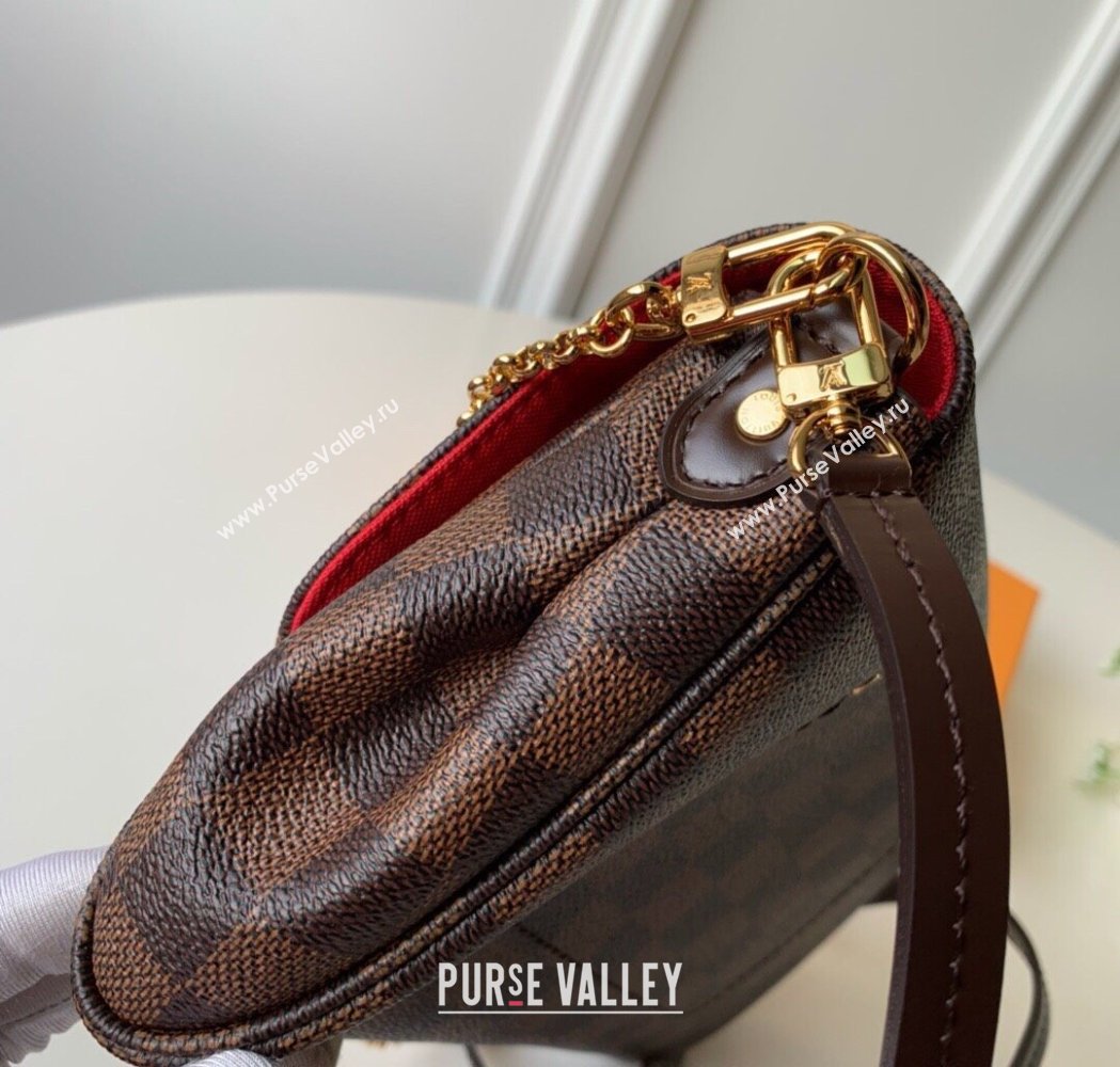 Louis Vuitton Pochette Favorite MM Chain Bag Damier Ebene Canvas N41129 2025 (KI-250211049)