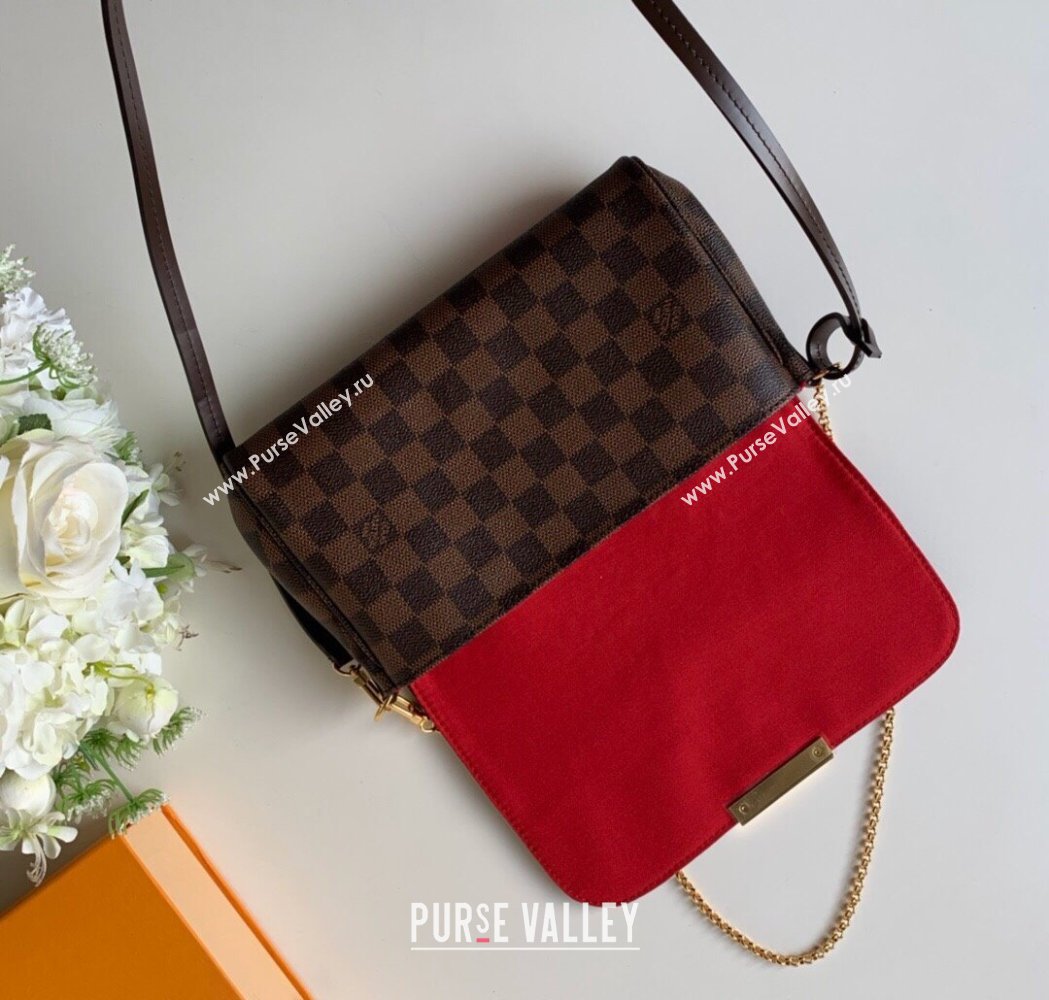 Louis Vuitton Pochette Favorite MM Chain Bag Damier Ebene Canvas N41129 2025 (KI-250211049)