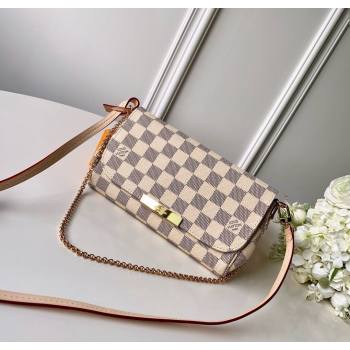 Louis Vuitton Pochette Favorite PM Chain Bag Damier Azur Canvas N41277 2025 (KI-250211051)