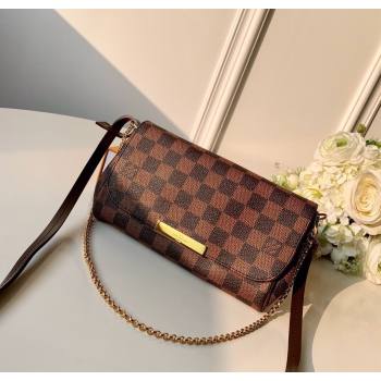 Louis Vuitton Pochette Favorite PM Chain Bag Damier Ebene Canvas N41276 2025 (KI-250211052)