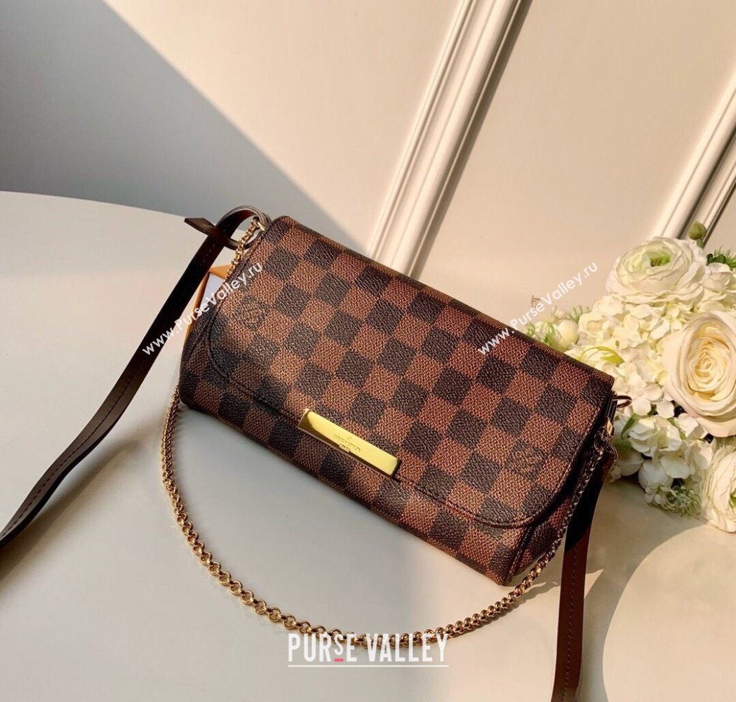 Louis Vuitton Pochette Favorite PM Chain Bag Damier Ebene Canvas N41276 2025 (KI-250211052)