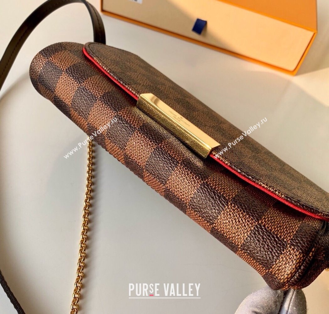 Louis Vuitton Pochette Favorite PM Chain Bag Damier Ebene Canvas N41276 2025 (KI-250211052)