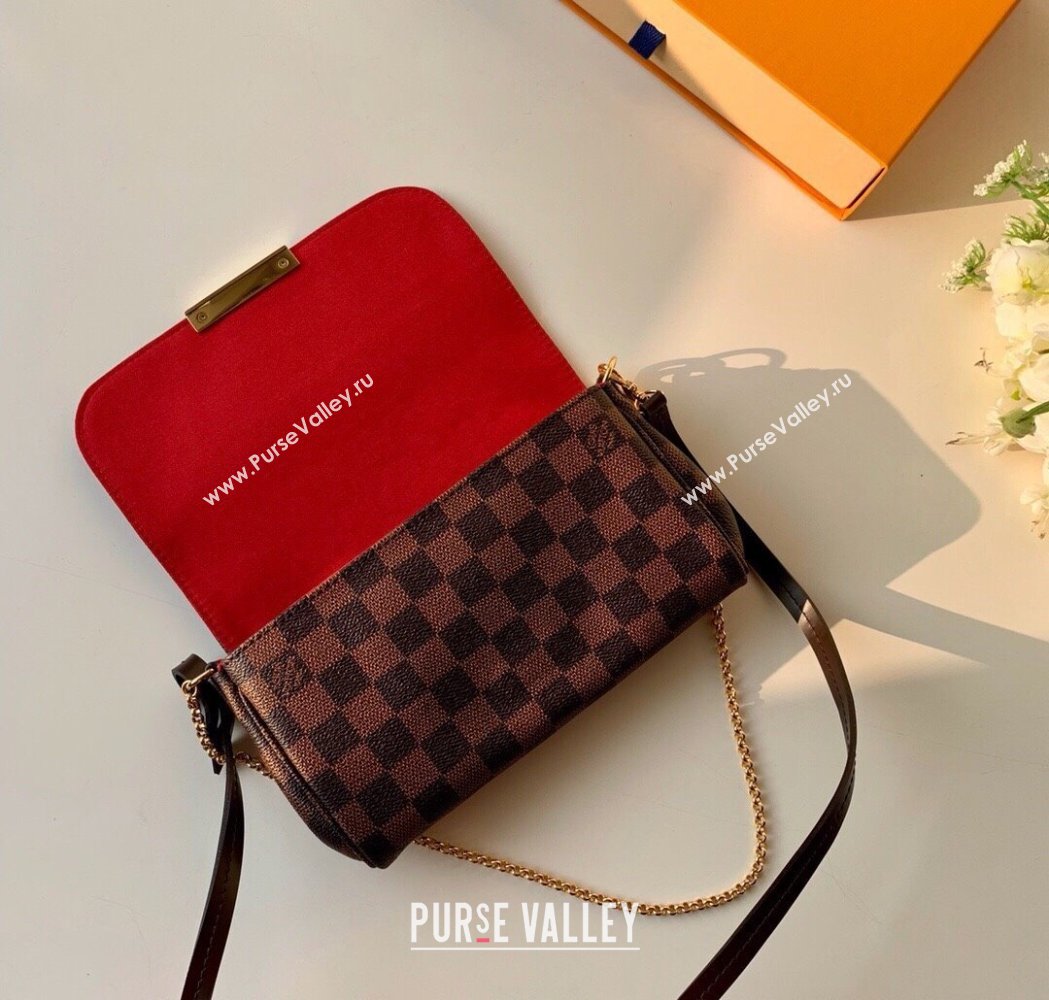 Louis Vuitton Pochette Favorite PM Chain Bag Damier Ebene Canvas N41276 2025 (KI-250211052)