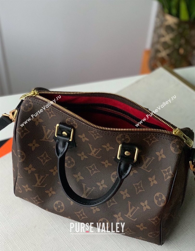 Louis Vuitton Speedy Bandouliere 25 Bag Classic Monogram Canvas/Black M48285 2025 (KI-250212015)