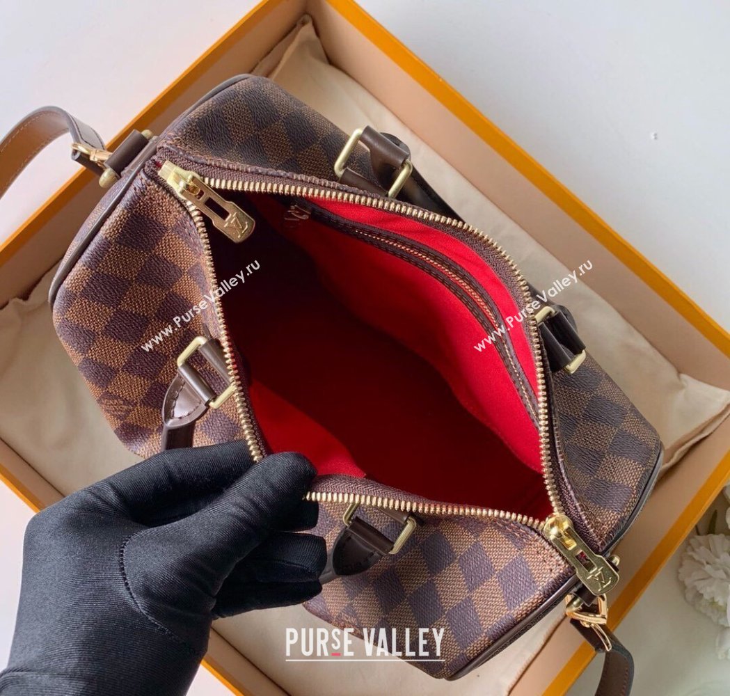 Louis Vuitton Speedy Bandouliere 25 Bag Damier Ebene Canvas N41368 2025 (KI-250212018)