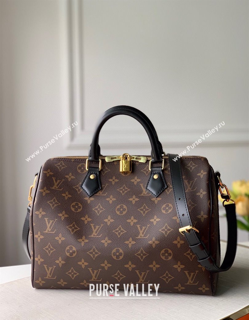 Louis Vuitton Speedy Bandouliere 30 Bag Classic Monogram Canvas/Black M48284 2025 (KI-250212019)