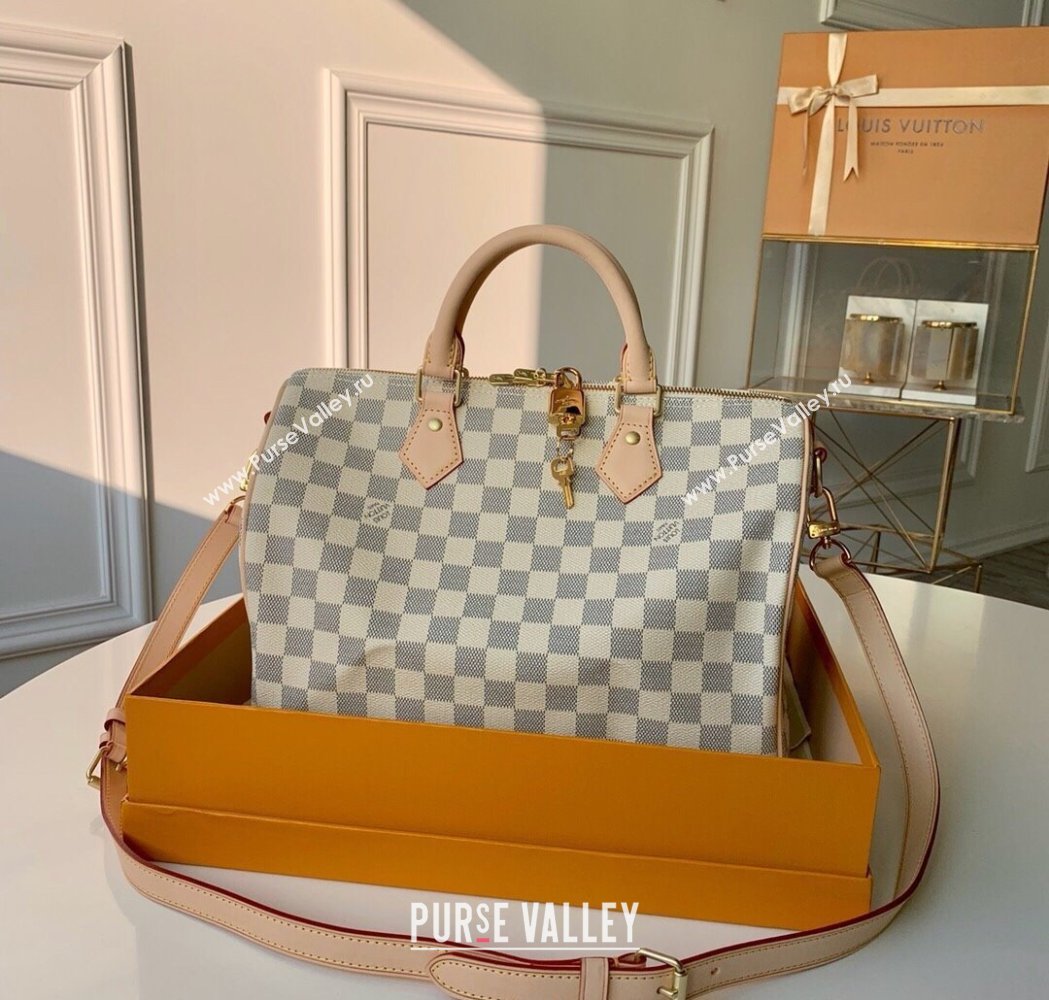 Louis Vuitton Speedy Bandouliere 30 Bag Damier Azur Canvas N41373 2025 (KI-250212021)