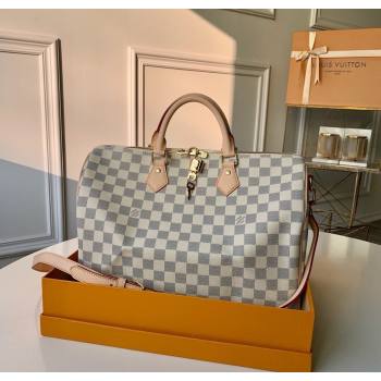 Louis Vuitton Speedy Bandouliere 35 Bag Damier Azur Canvas N41372 2025 (KI-250212024)