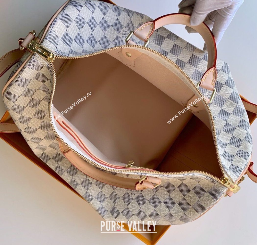 Louis Vuitton Speedy Bandouliere 35 Bag Damier Azur Canvas N41372 2025 (KI-250212024)