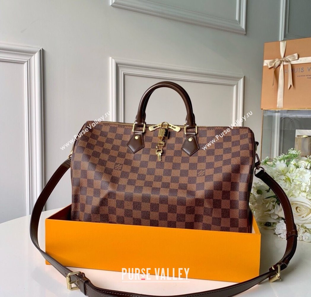 Louis Vuitton Speedy Bandouliere 35 Bag Damier Ebene Canvas N41366 2025 (KI-250212025)