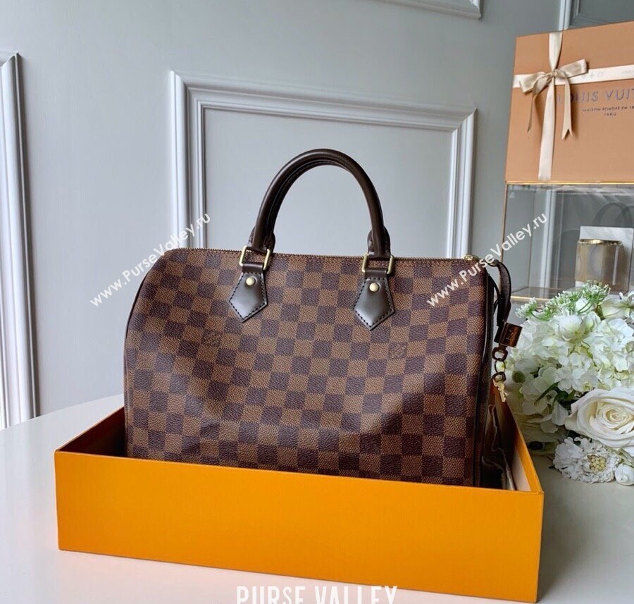 Louis Vuitton Speedy Bandouliere 30 Bag Damier Ebene Canvas N41364 2025 (KI-250212029)