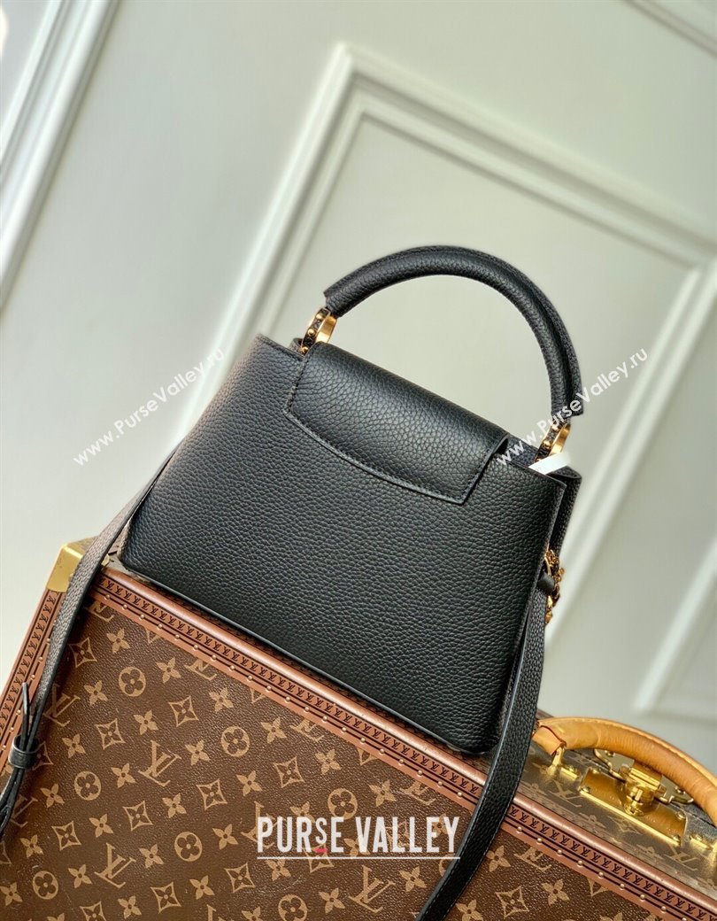 Louis Vuitton Capucines BB Bag in Black Taurillon Leather with Chain M12345 2025 (KI-250212044)