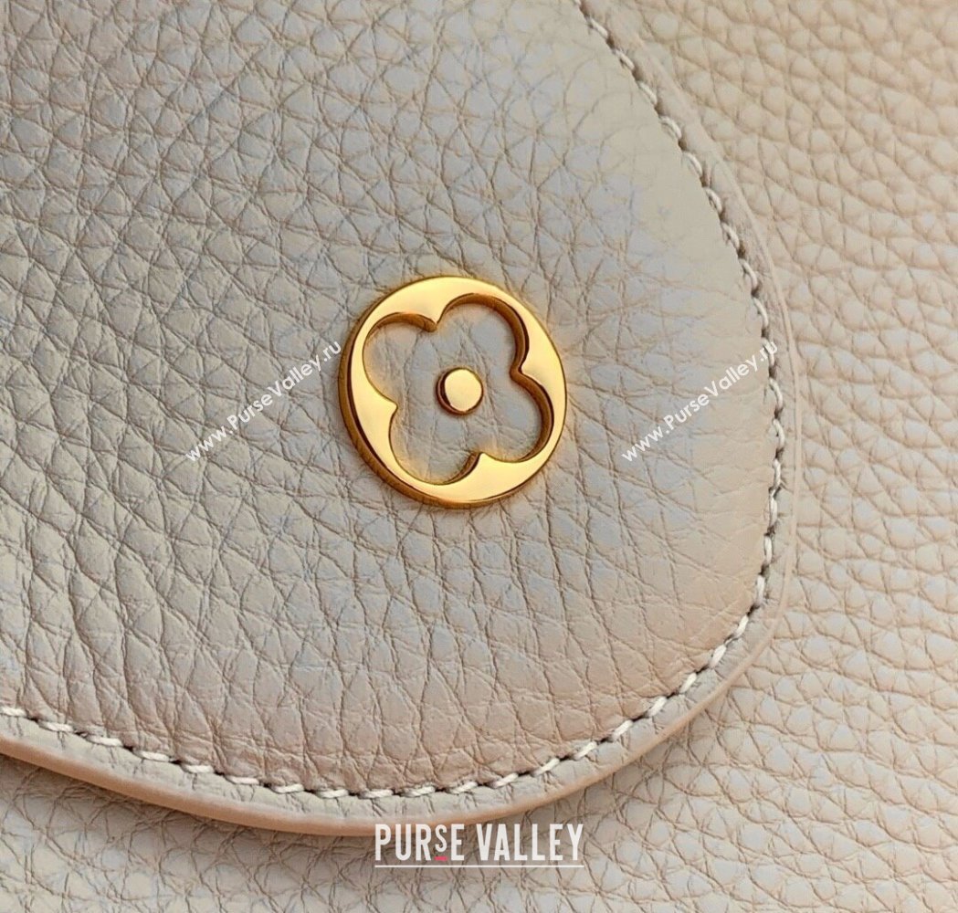 Louis Vuitton Capucines BB Bag in Black Taurillon Leather with Maxi Studs M11964 Quartz Beige 2025 (KI-250212048)