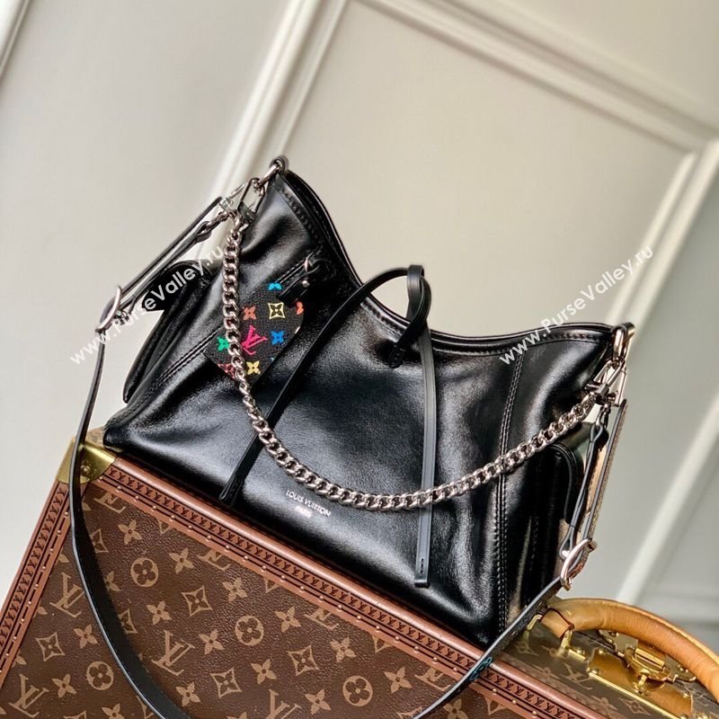 Louis Vuitton LV x TM CarryAll Vibe PM Bag in Black Lambskin M13105 2025 (KI-250212050)