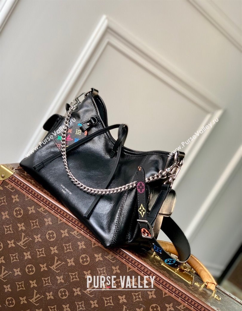 Louis Vuitton LV x TM CarryAll Vibe PM Bag in Black Lambskin M13105 2025 (KI-250212050)