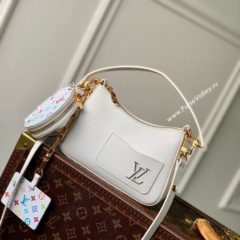 Louis Vuitton LV x TM Marellini Hobo Bag in Epi Grained Leather M13100 White 2025 (KI-250212053)