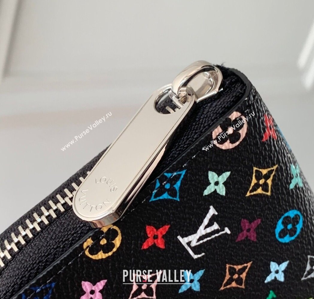 Louis Vuitton LV x TM Clemence Wallet in Monogram Canvas M13408 Multicolored/Black 2025 (KI-250212056)
