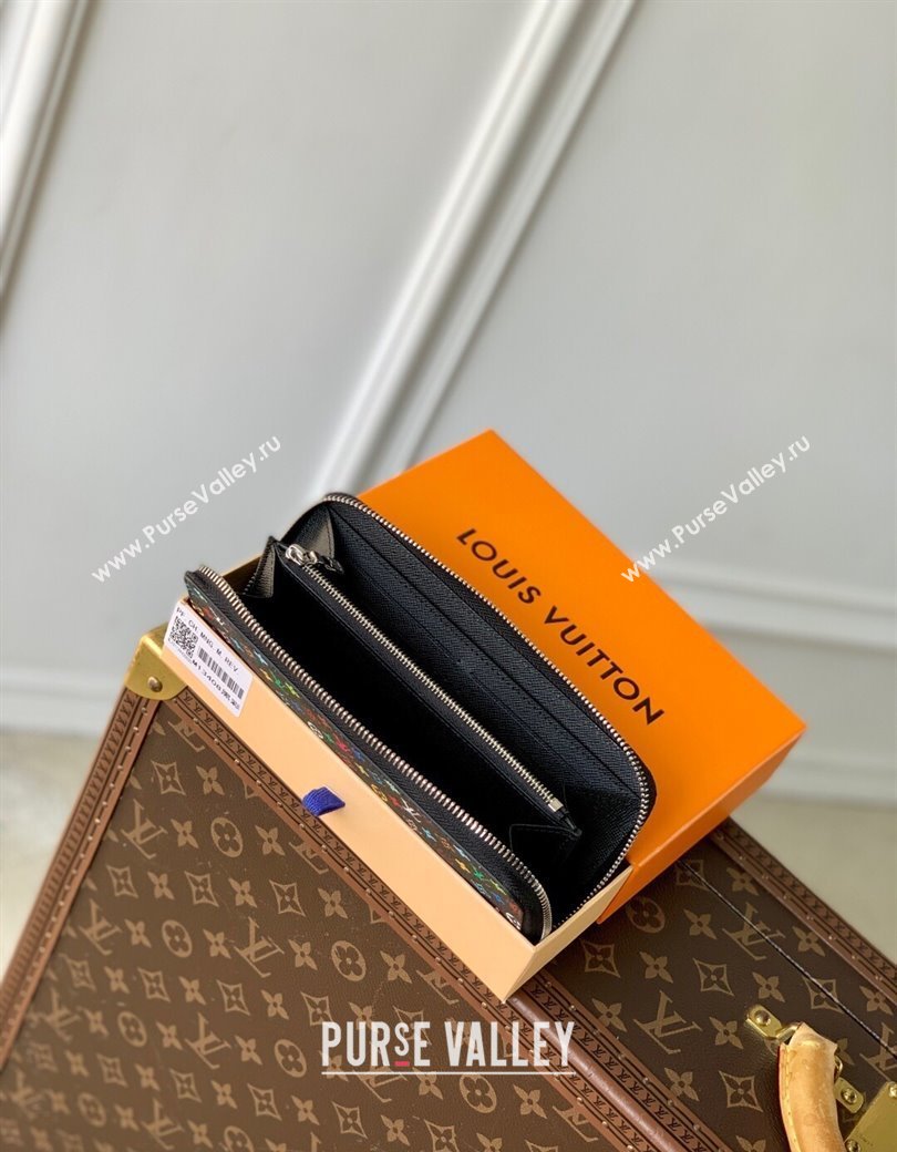 Louis Vuitton LV x TM Clemence Wallet in Monogram Canvas M13408 Multicolored/Black 2025 (KI-250212056)